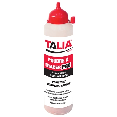 Poudre à tracer p/ cordeau biberon 360gr Rouge