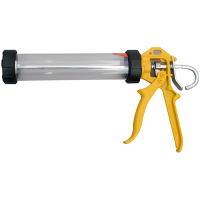 Pistolet manuel universel corps plastique Sika 4AC p/ cartouche 310ml & poches jusqu'à 400ml Jaune