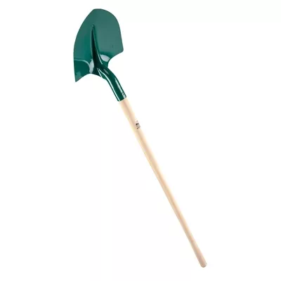 Pelle ronde tôle 27cm manche bois 1.10m