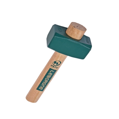 Massette angles abattus 1.2kg manche bois R.123121