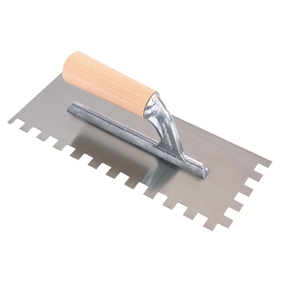 Platoir à colle 28 x 12cm dents 8 x 8mm poignée bois