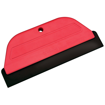 Raclette de carreleur monture plast. Rouge lame souple Noir 27cm R. 410404