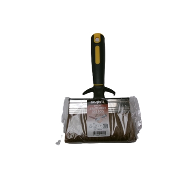 Brosse spécial lasure Soft Touch virole acier nickelé manche bi- matière