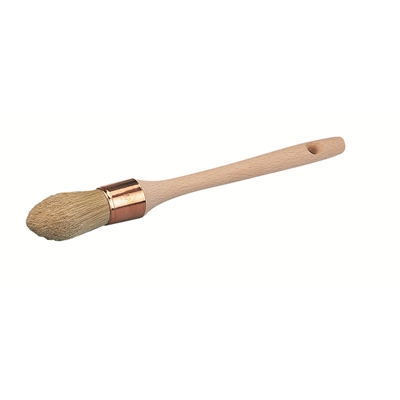 Brosse à réchampir fibre synthétique N°0 virole cuivré manche bois