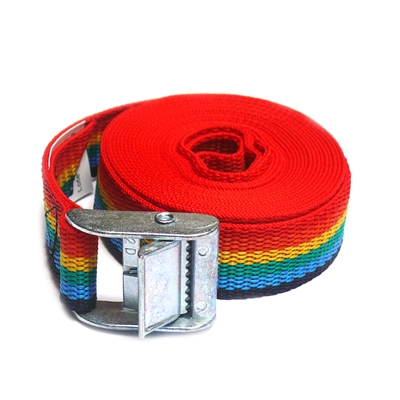 Sangle d'arrimage à boucle 25mm x 3.00ml Arc en Ciel blister de 2