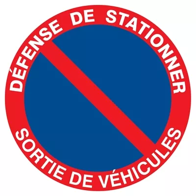 Panneau signalétique Défense de stationner D. 30cm R.622211
