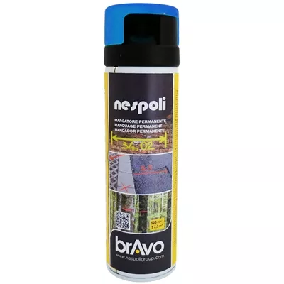 Aérosol traceur de chantier Bleu Fluo bombe 500ml
