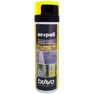 Aérosol traceur de chantier Jaune Fluo bombe 500ml