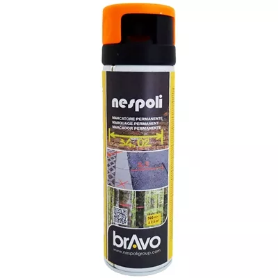 Aérosol traceur de chantier Orange Fluo bombe 500ml