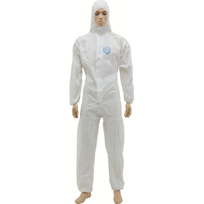 Combinaison de protection polypropylène semi durable à capuche T= L Blanc