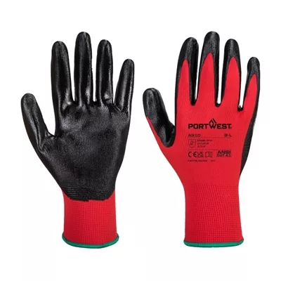 Gants Flexo Grip enduit Nitrile A310 T= L Rouge-Noir