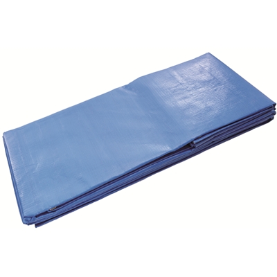 Bâche de protection polyéthylène 220g/m² avec oeillets  6 x 8ml Bleu