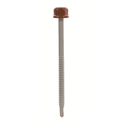 Vis Têtalu P1 D. 6.3 x 100mm Blanc Pur Ral 9010 p/ bac sec s/ bois sachet de 100