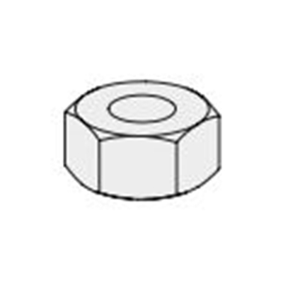 Ecrous acier zingué 6 pans D. 6mm R. 87547 boîte de 100