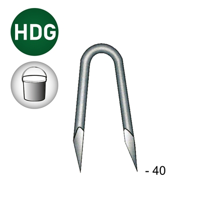 Crampillons acier Galvanisé D. 4.5 x 40mm seau 5kg