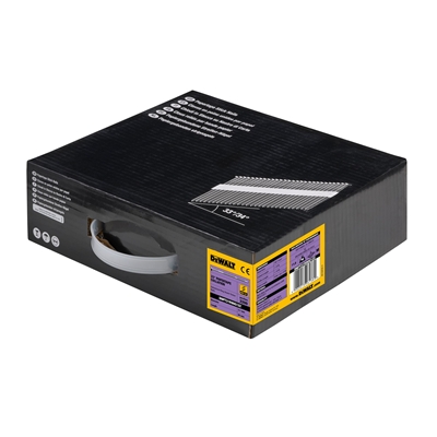 Pointes acier en bande DNPT31R90G12Z 33° D. 3.1 x 90mm zinguées crantées pack de 2200