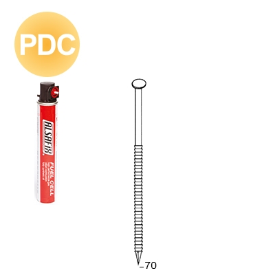 Pointes en bande 34° D. 2.8 x 70mm Claires annelées pack de 2040 + gaz