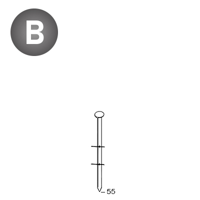 Pointes en rouleau 16° D. 2.3 x 55mm Claires lisses boîte de 9000