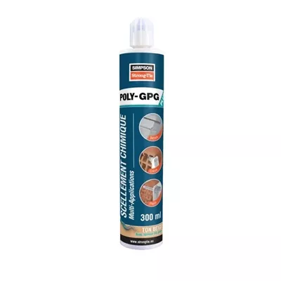 Résine Multi-applications Poly-GPG PLUS Gris cartouche 300ml