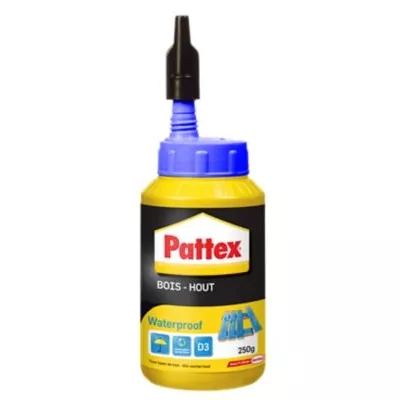 Colle à bois vinyl Waterproof Pattex biberon 250gr Blanche