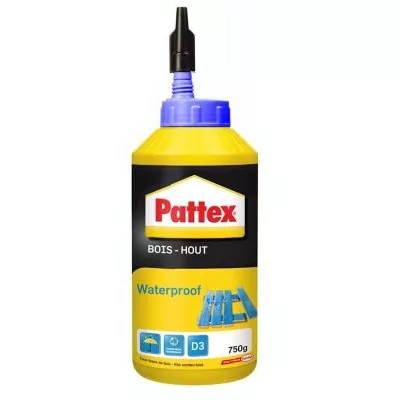 Colle à bois vinyl Waterproof Pattex biberon 750gr Blanche