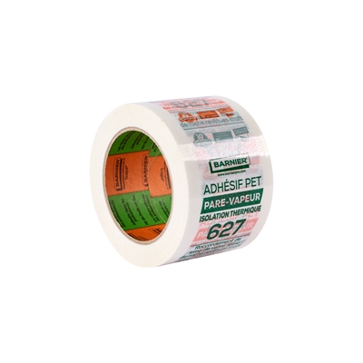 Film adhésif pvc rigide 627 Blanc 75mm x 66ml Barnier