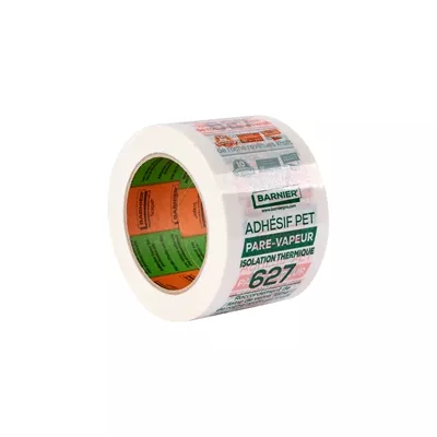 Film adhésif pvc rigide 627 Blanc 75mm x 66ml Barnier
