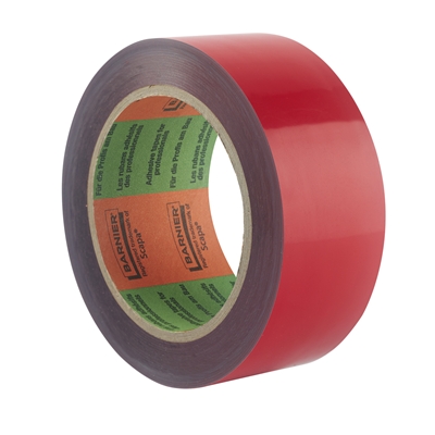 Ruban adhésif polyéthylène spécial profil alu 6099 Rouge 50mm x 30ml Barnier