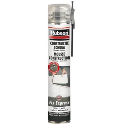 Mousse expansive construction PU Fix Express Rubson pistolable ou manuelle aérosol 750ml