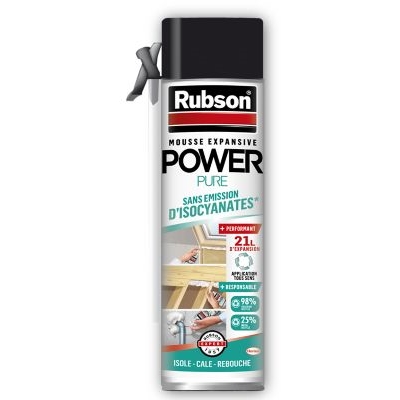 Mousse expansive manuelle Power Pure Rubson aérosol 500ml