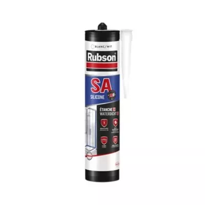 Mastic SA1H étanche en 1h Rubson cartouche 280ml Blanc