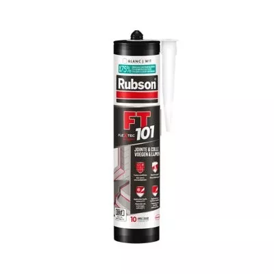 Mastic colle Joint fissure FT101 Flextec Rubson cartouche 280ml Blanc