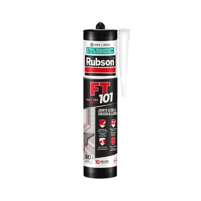 Mastic colle Joint fissure FT101 Flextec Rubson cartouche 280ml Gris