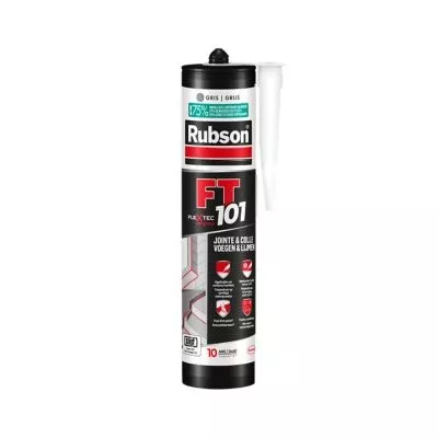 Mastic colle Joint fissure FT101 Flextec Rubson cartouche 280ml Gris