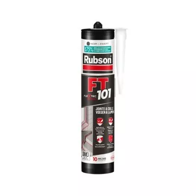 Mastic colle Joint fissure FT101 Flextec Rubson cartouche 280ml Noir