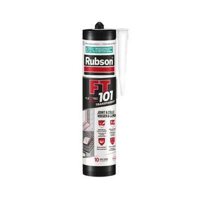 Mastic colle Joint fissure FT101 Flextec Rubson cartouche 280ml Translucide