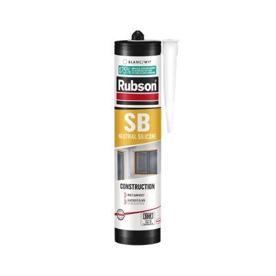 Mastic silicone bâtiment neutre SNJF Rubson cartouche 280ml Blanc