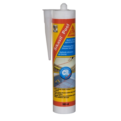 Mastic silicone spécial immersion Sikaseal 163 Piscine & Bassin cartouche 300ml Transparent