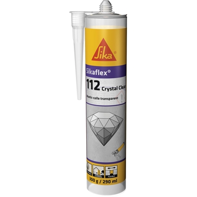 Mastic colle Sikaflex 112 Crystal Clear cartouche 300ml Transparent