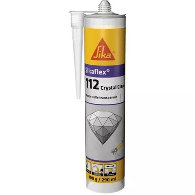 Mastic colle Sikaflex 112 Crystal Clear cartouche 300ml Transparent
