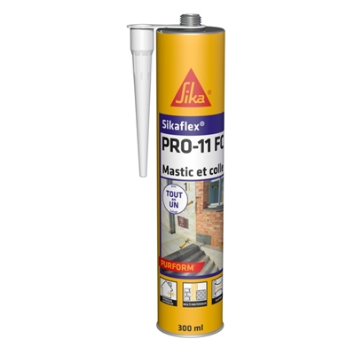 Mastic colle polyuréthane Sikaflex Pro 11 FC poche 600ml Gris Béton