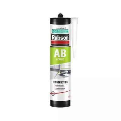 Mastic acrylique bâtiment SNJF Rubson cartouche 280ml Blanc