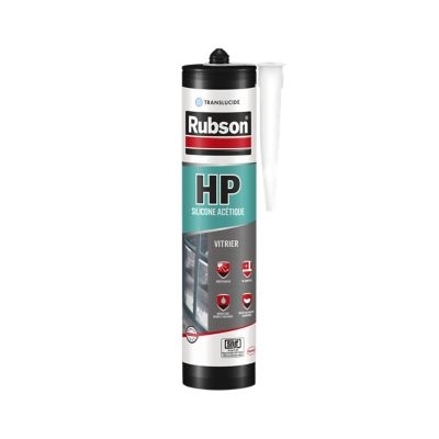 Mastic HP vitrage Rubson cartouche 300ml Translucide