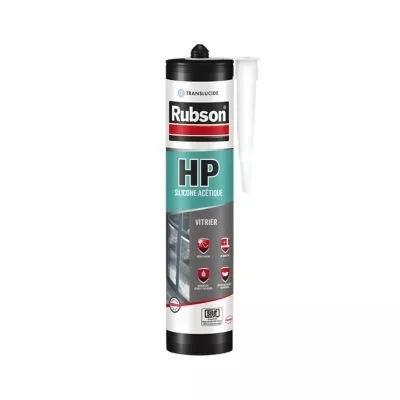 Mastic HP vitrage Rubson cartouche 300ml Translucide
