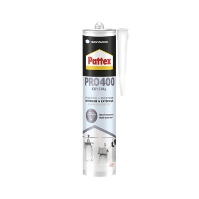 Mastic colle fixation polymère hybride PL Premium Crystal Pattex cartouche 290gr