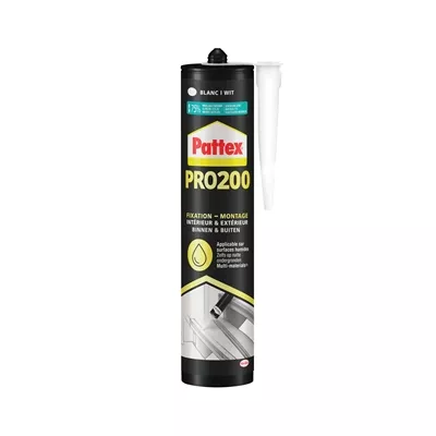 Mastic colle polymère PL200 Pattex cartouche 480gr Blanc