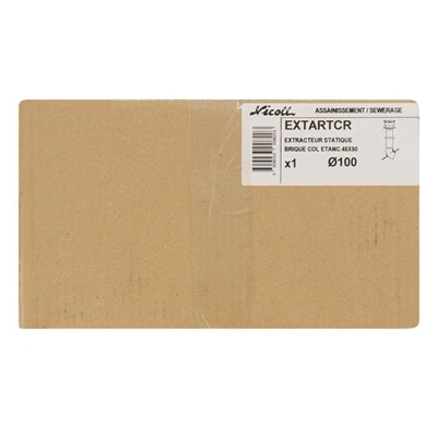 Extracteur pvc statique + collerette d'étancheité p/ assain. indiv. D. 100mm EXTARTCR Rouge
