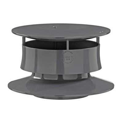 Extracteur pvc statique simple p/ assainissement indiv. D. 100mm EXTAT Gris
