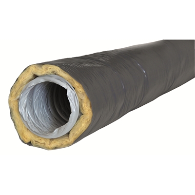 Gaine pvc souple isolée flexible + filet p/ vmc ép. 25mm D. 125mm 6.00ml