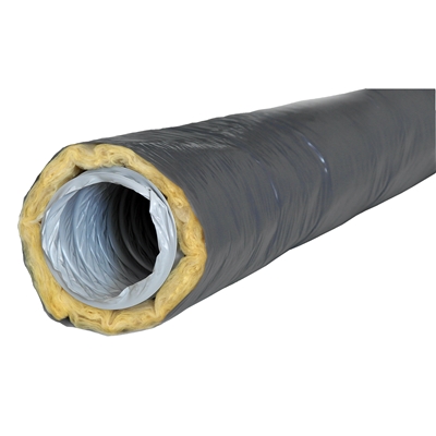 Gaine pvc souple isolée flexible + filet p/ vmc ép. 25mm D. 160mm 6.00ml
